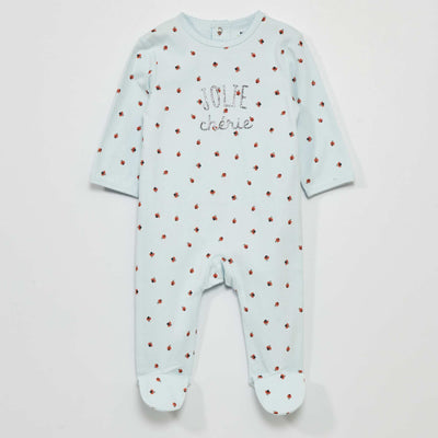 Pyjama en jersey avec imprim Bleu 'coccinelle'