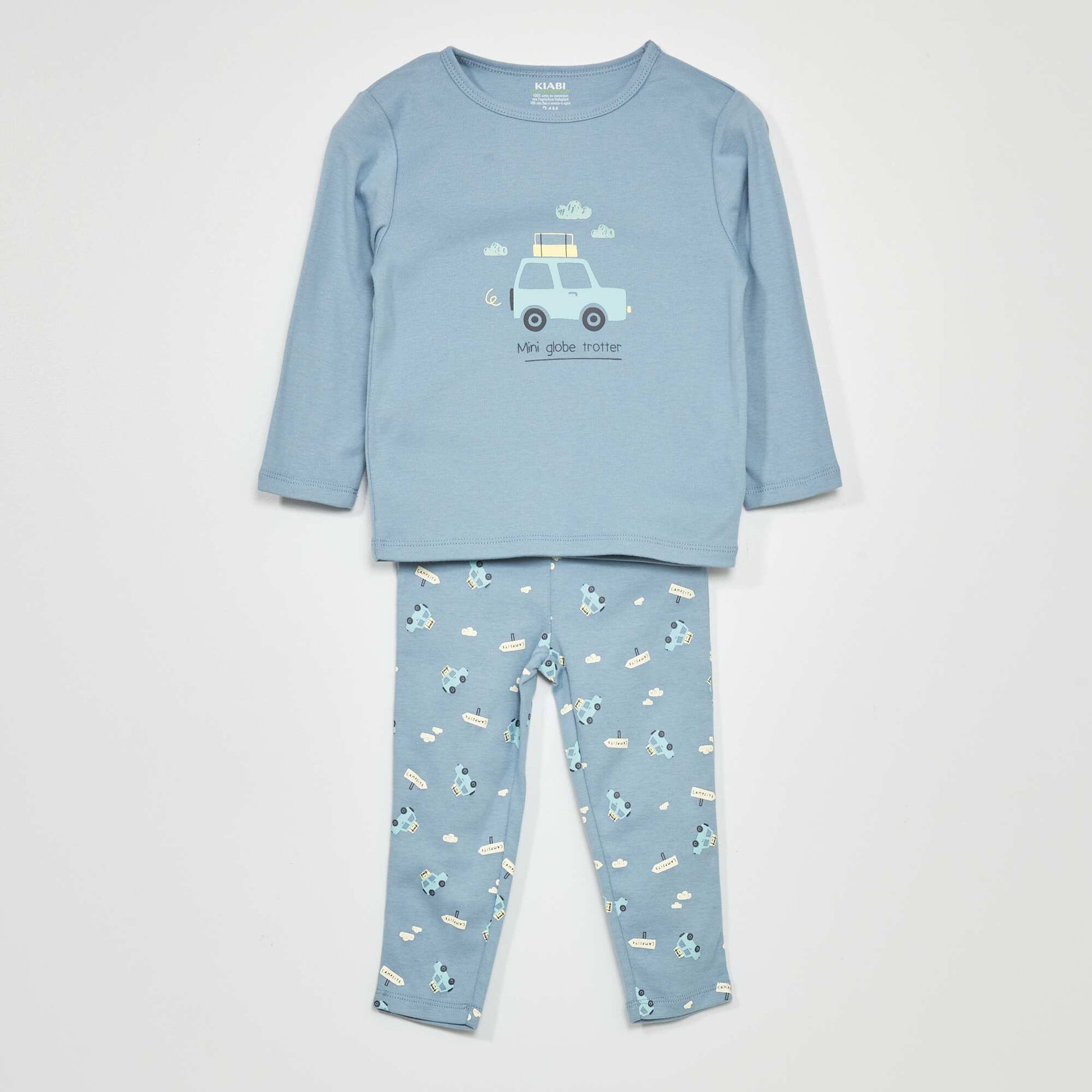 Pyjama long imprim - 2 pi ces Bleu