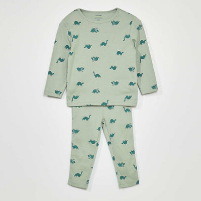 Pyjama long imprim - 2 pi ces Vert