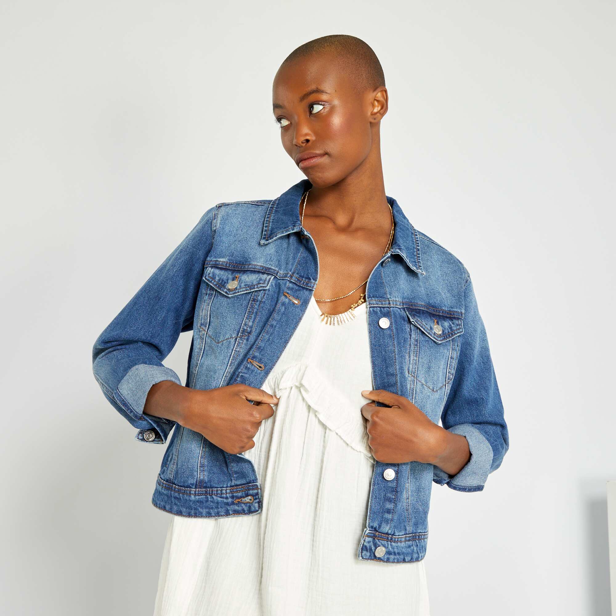 Kiabi veste discount en jean femme