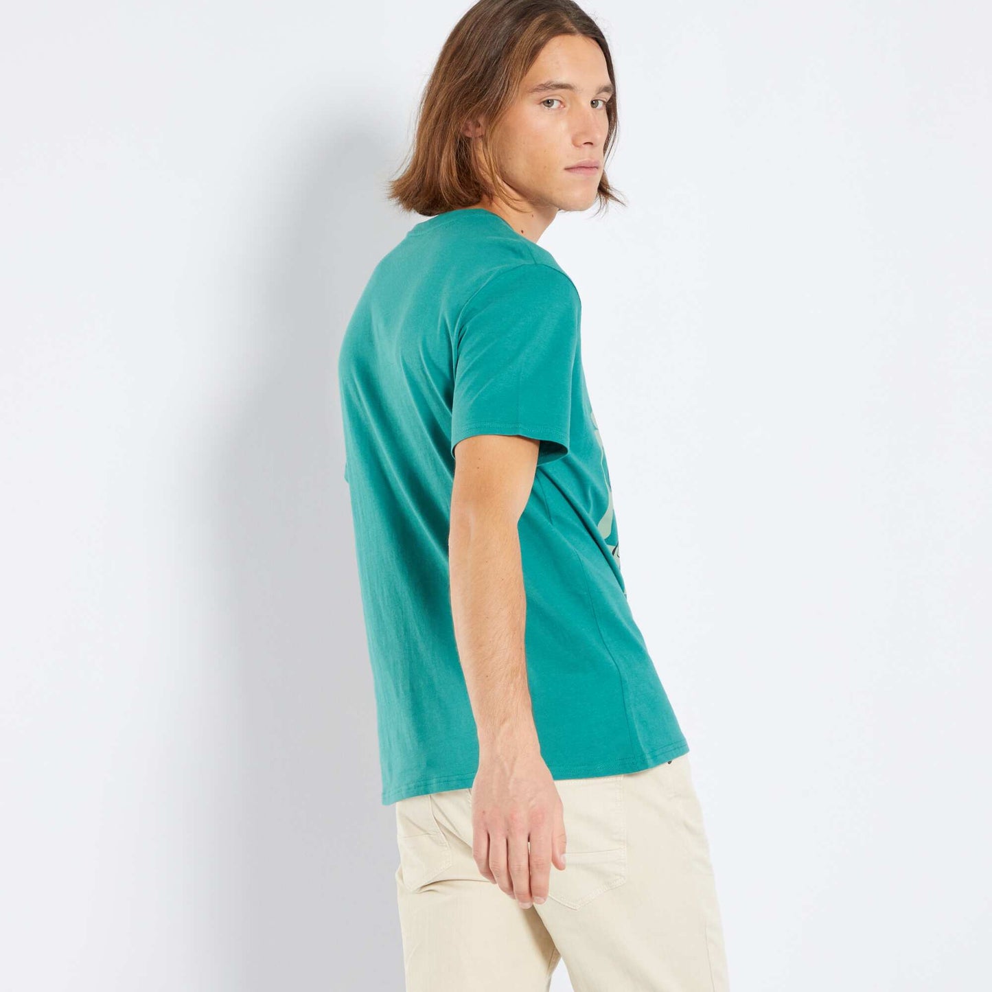 T-shirt en maille jersey avec imprimé Vert