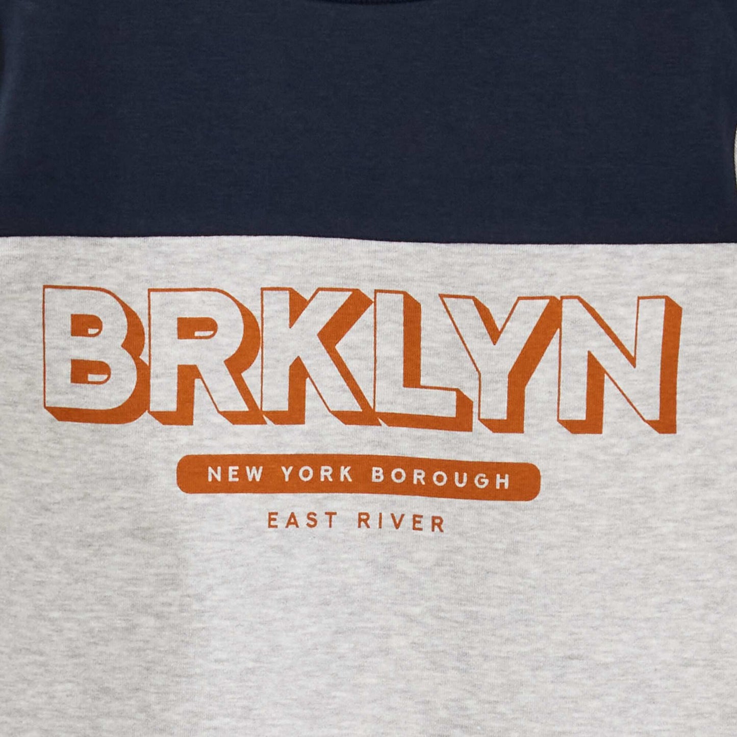 Sweat en molleton imprim 'Houston' Gris