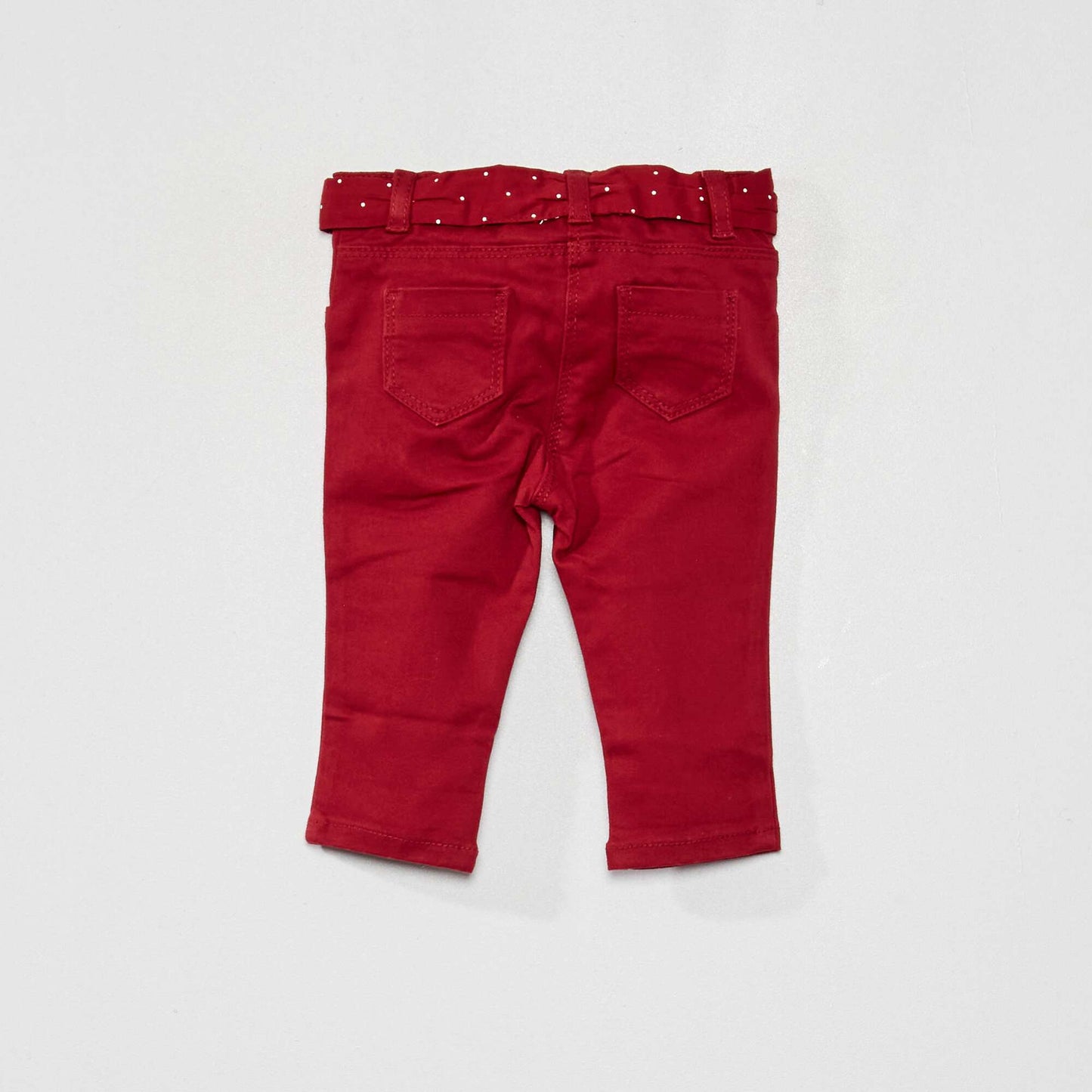 Pantalon slim ceintur Bordeaux