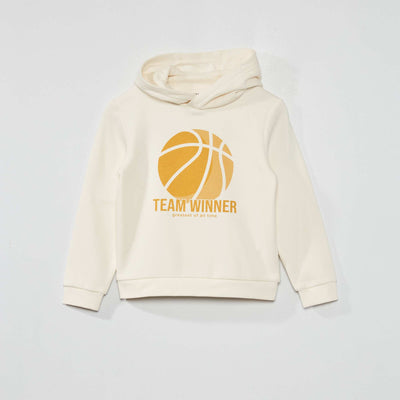 Sweat capuche en molleton Blanc