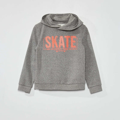 Sweat capuche en molleton Gris