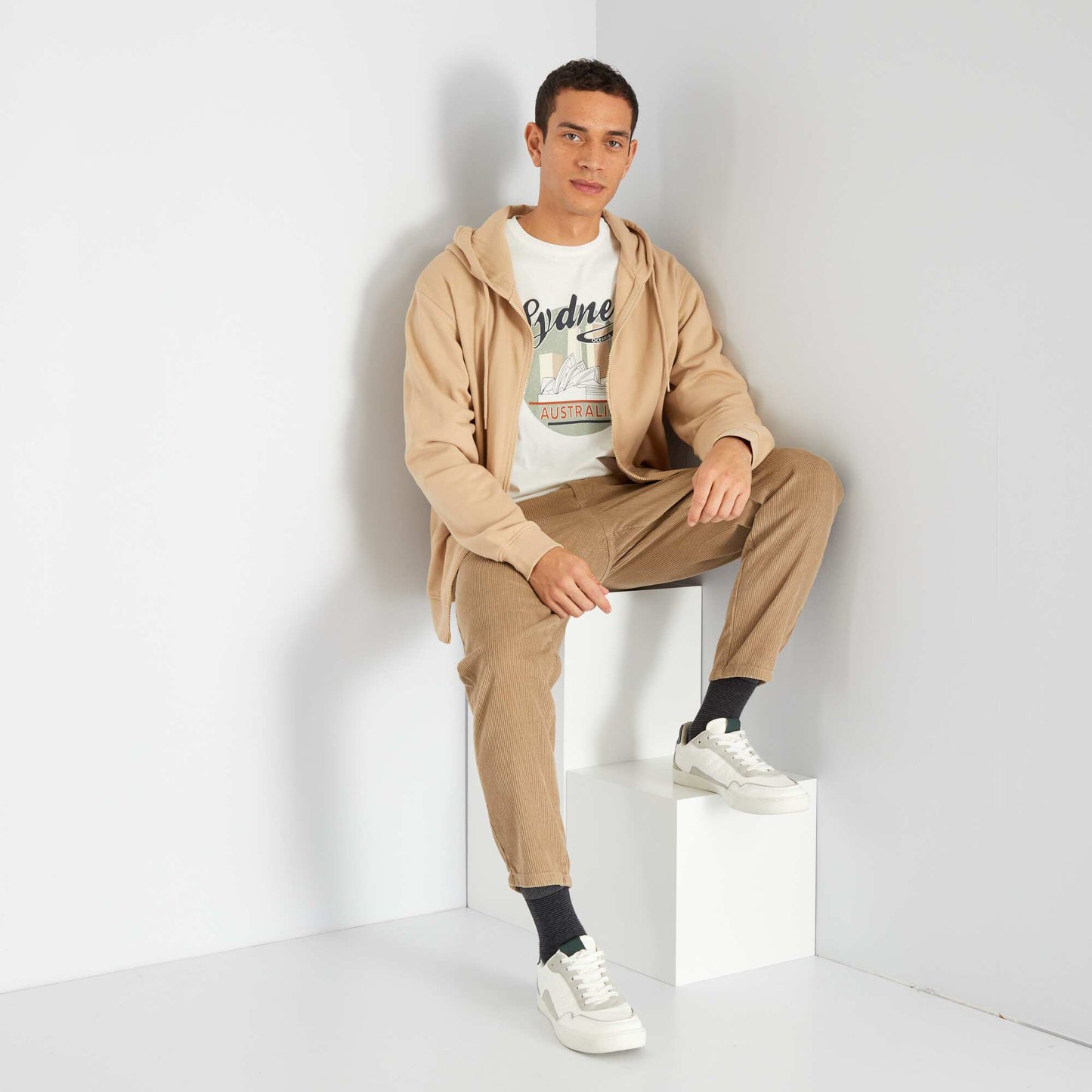 T-shirt en jersey avec imprim Blanc