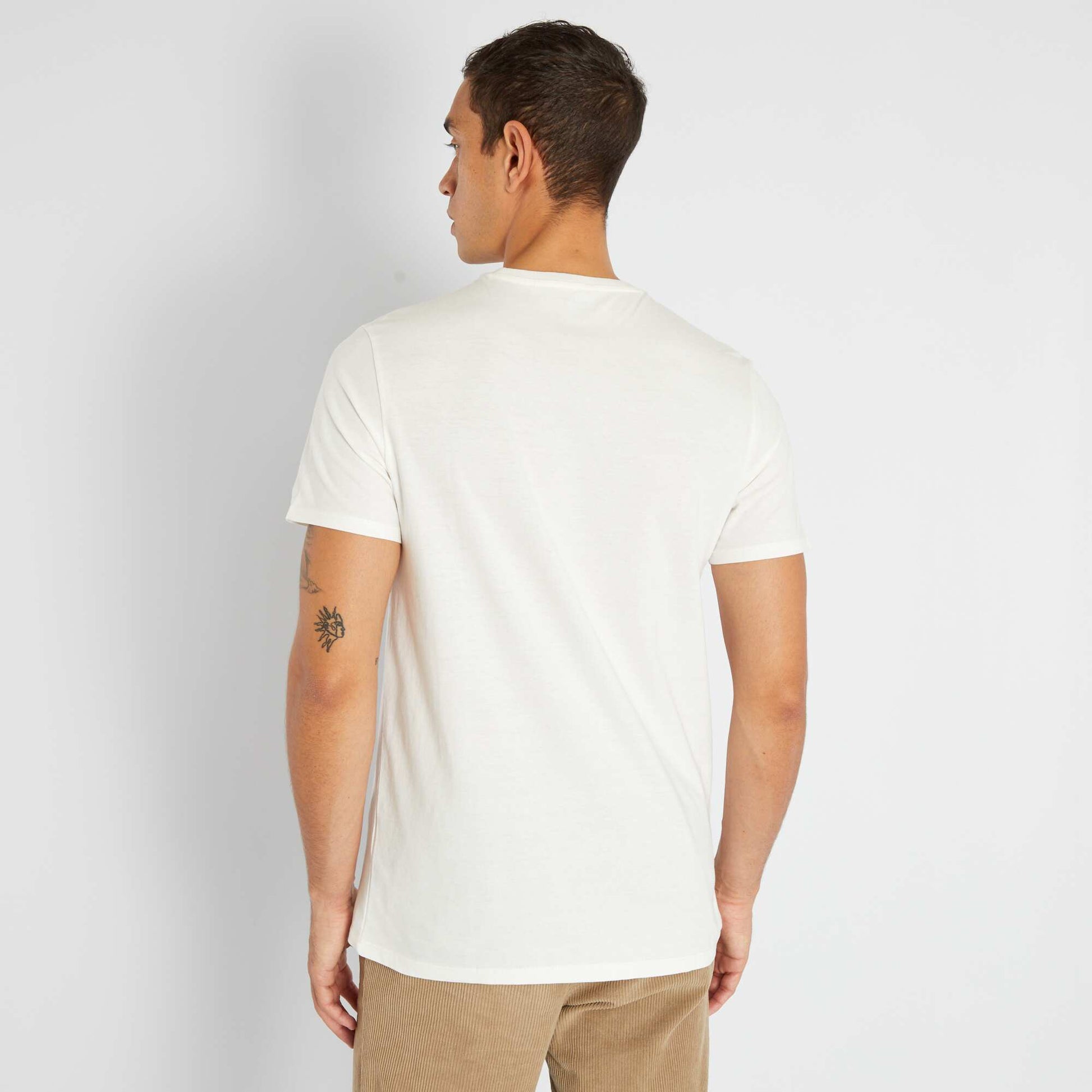 T-shirt en jersey avec imprim Blanc