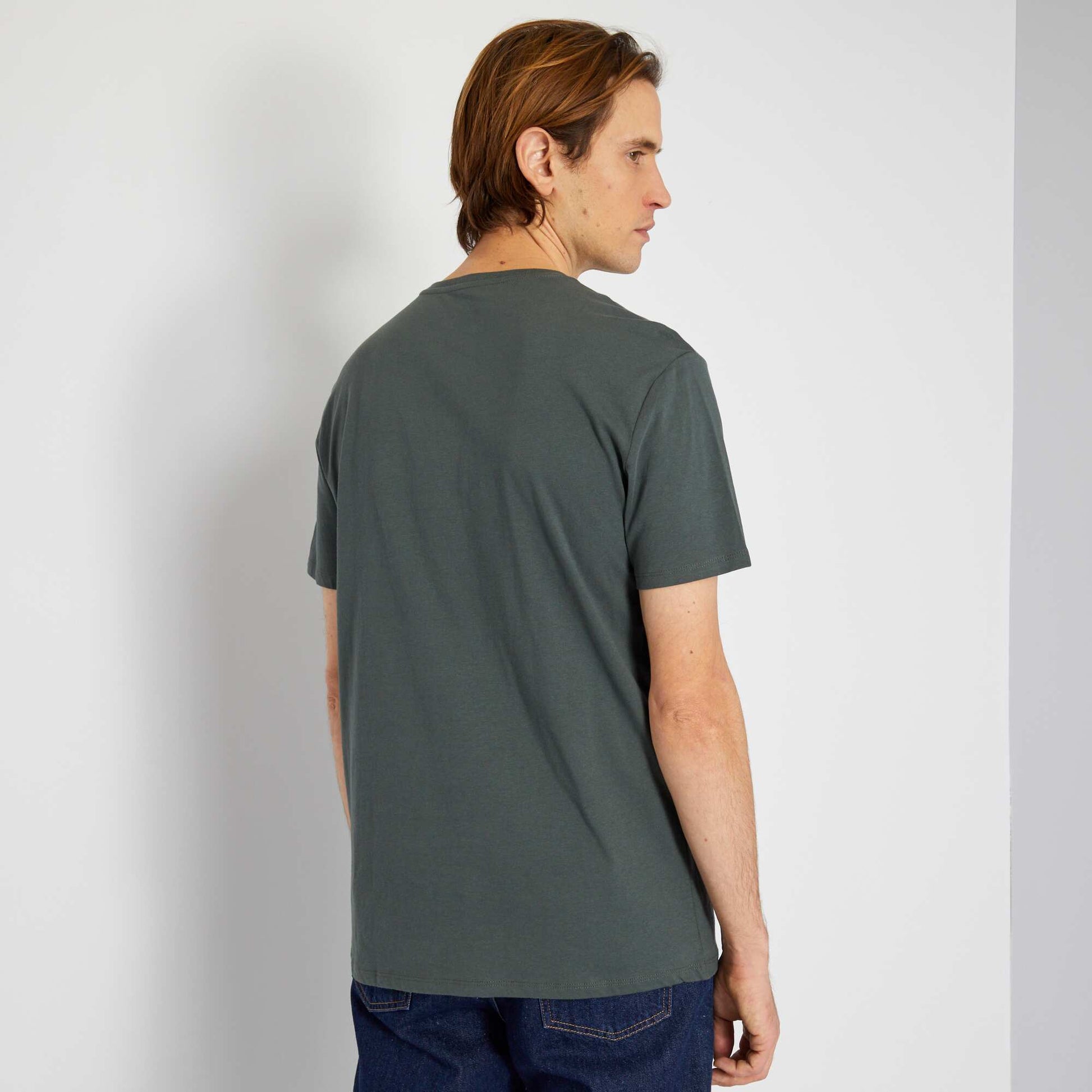 T-shirt en jersey avec imprim Vert p le
