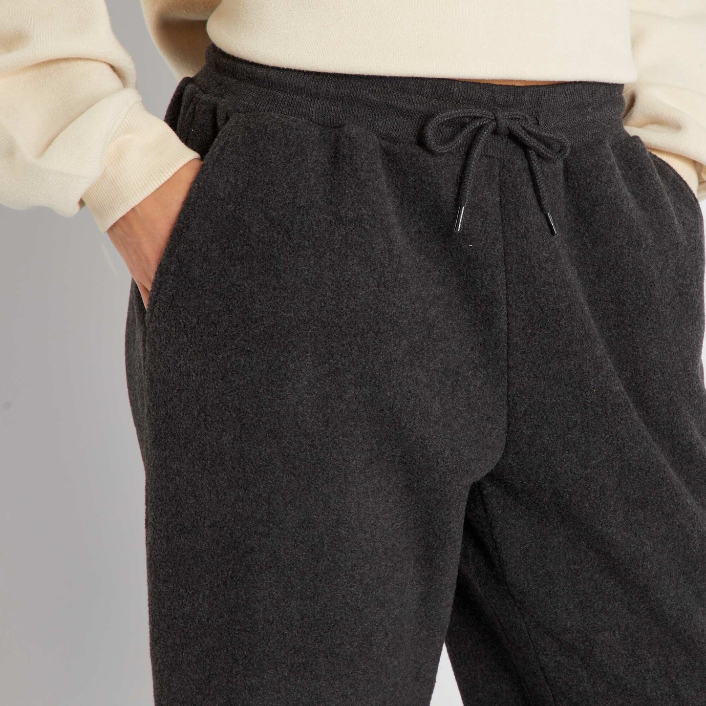 Pantalon de jogging en maille polaire Gris