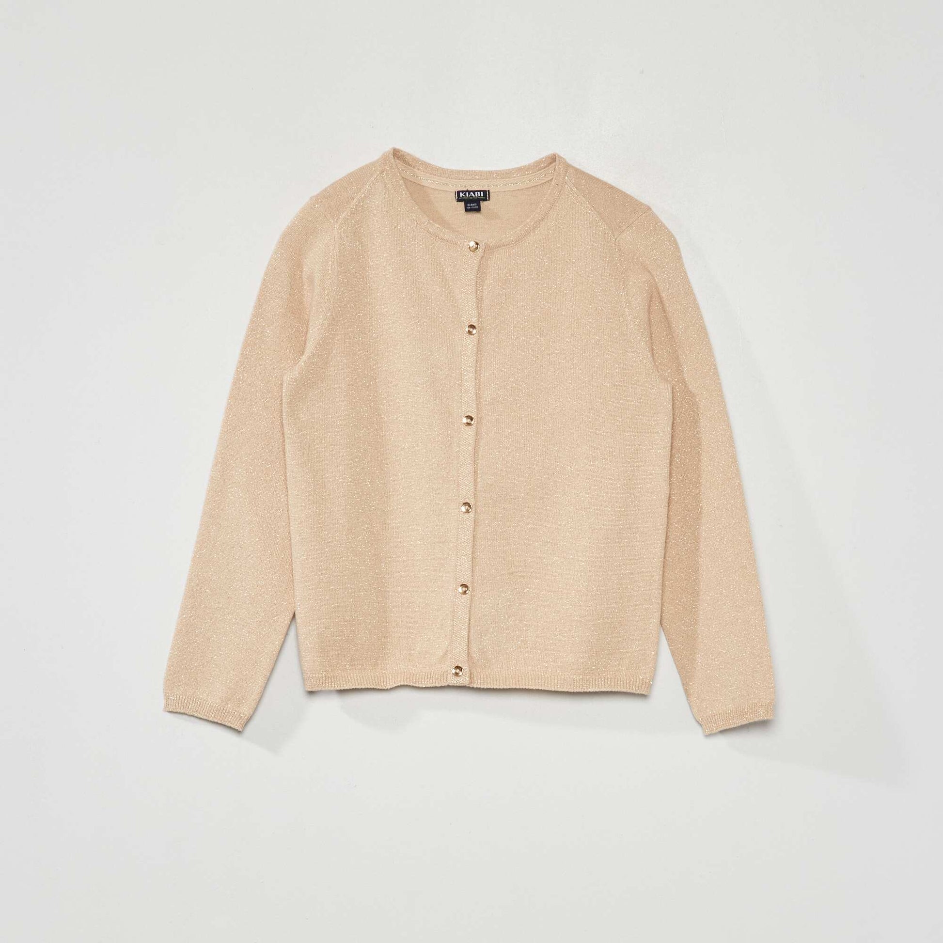 Gilet boutonn fantaisie Beige
