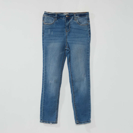 Pantalon denim slim Bleu