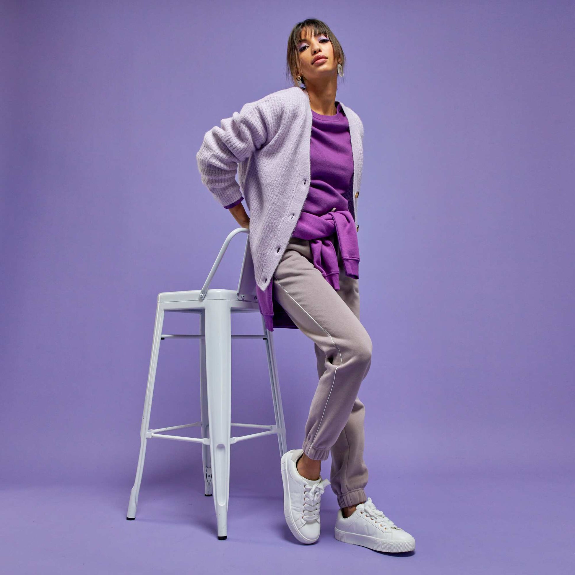 Sweat en molleton Violet