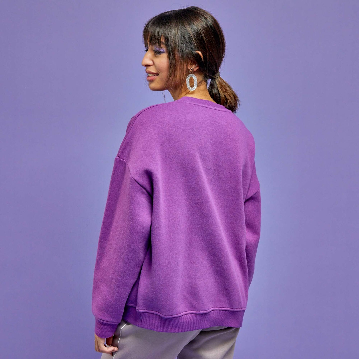 Sweat en molleton Violet