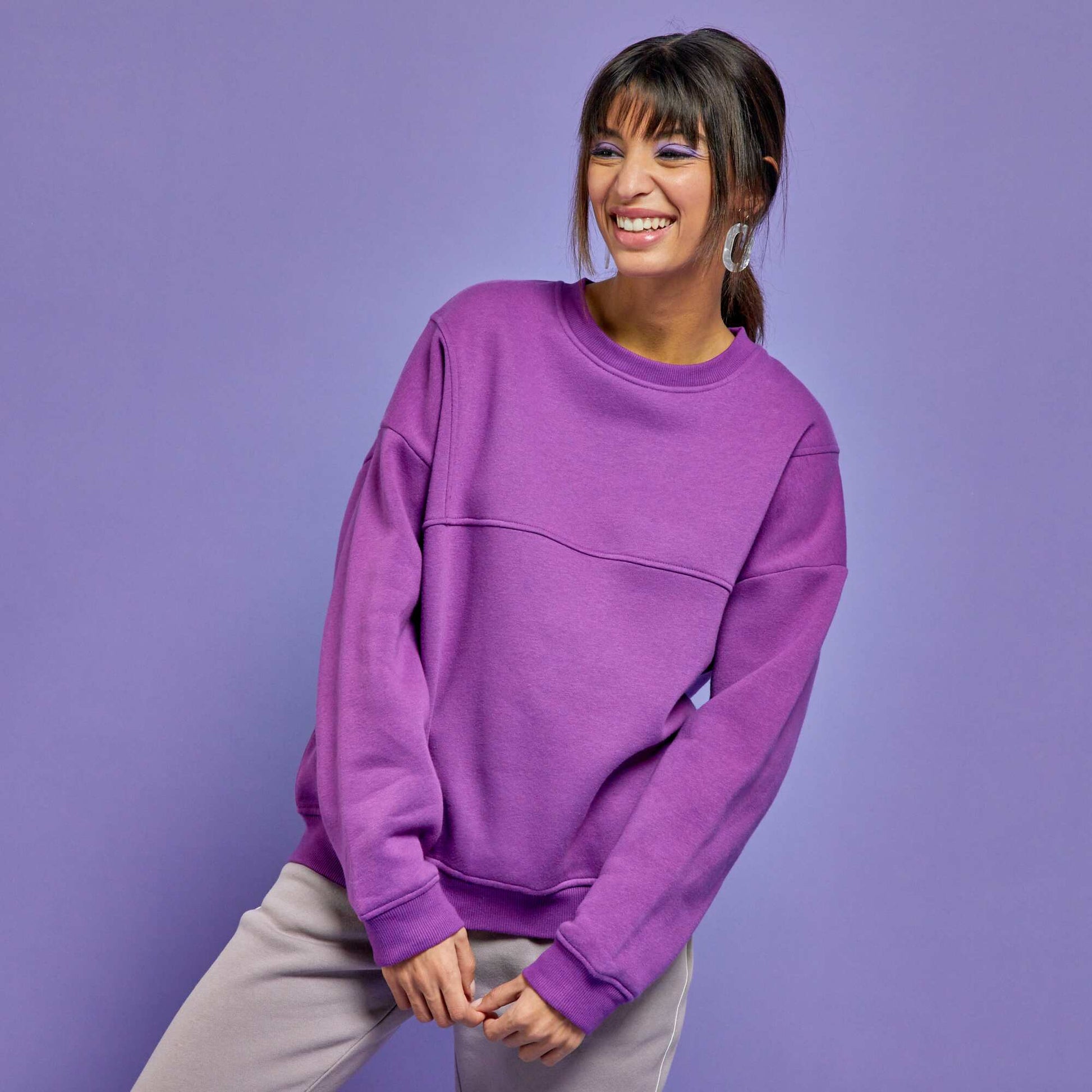 Sweat en molleton Violet