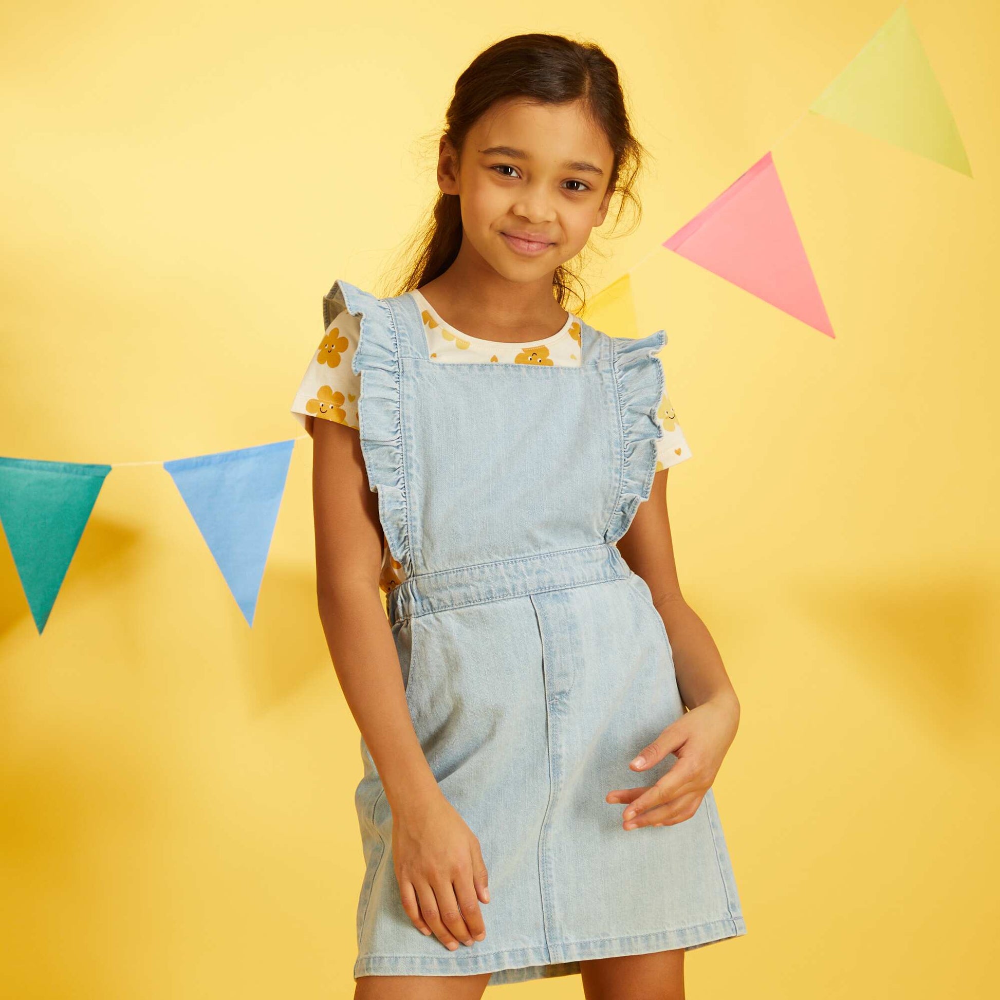 Robe salopette en jean Denim triple
