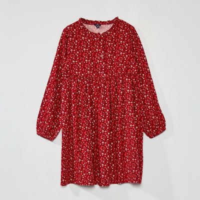 Robe fleurie vas e Rouge