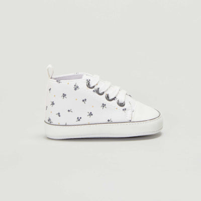 Baskets en toile imprim es fantaisie Blanc