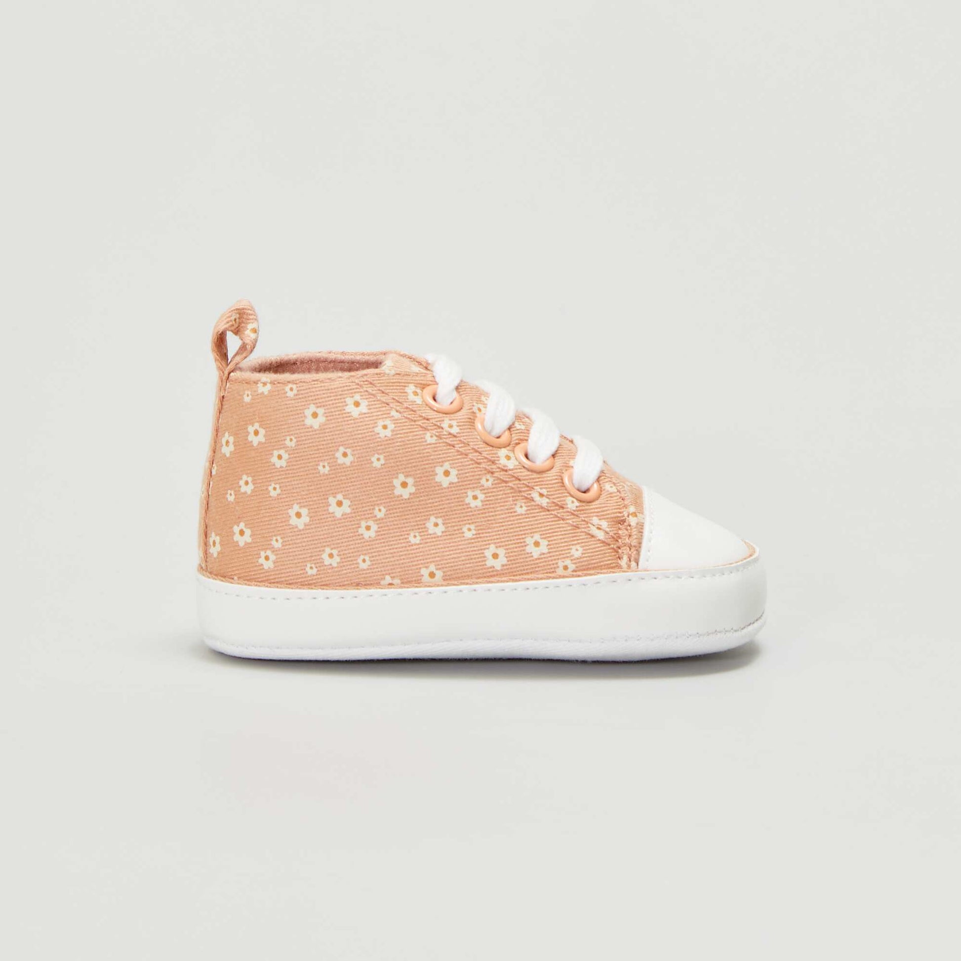 Baskets en toile imprim es fantaisie Orange ros