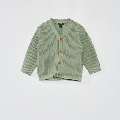 Gilet en maille perl e Vert