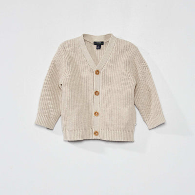 Gilet en maille perl e Beige