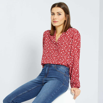 Blouse fluide Rouge
