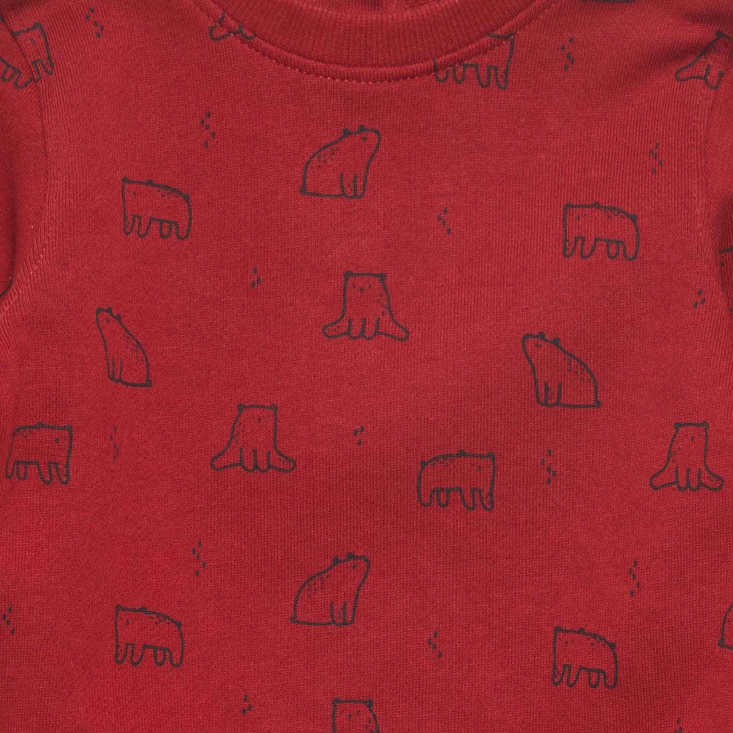 Sweat en molleton fin Rouge bordeaux