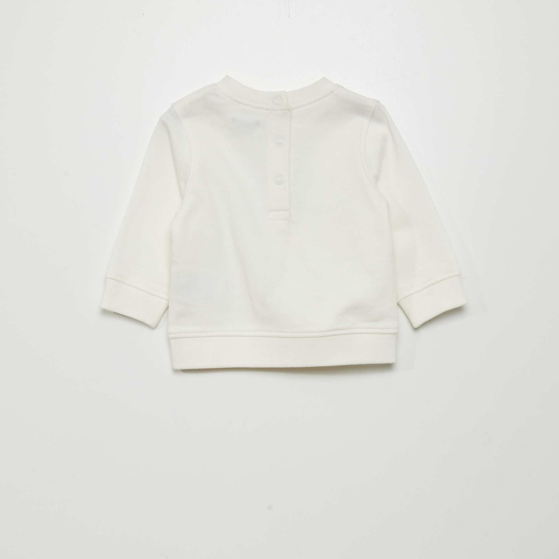 Sweat en molleton fin Blanc