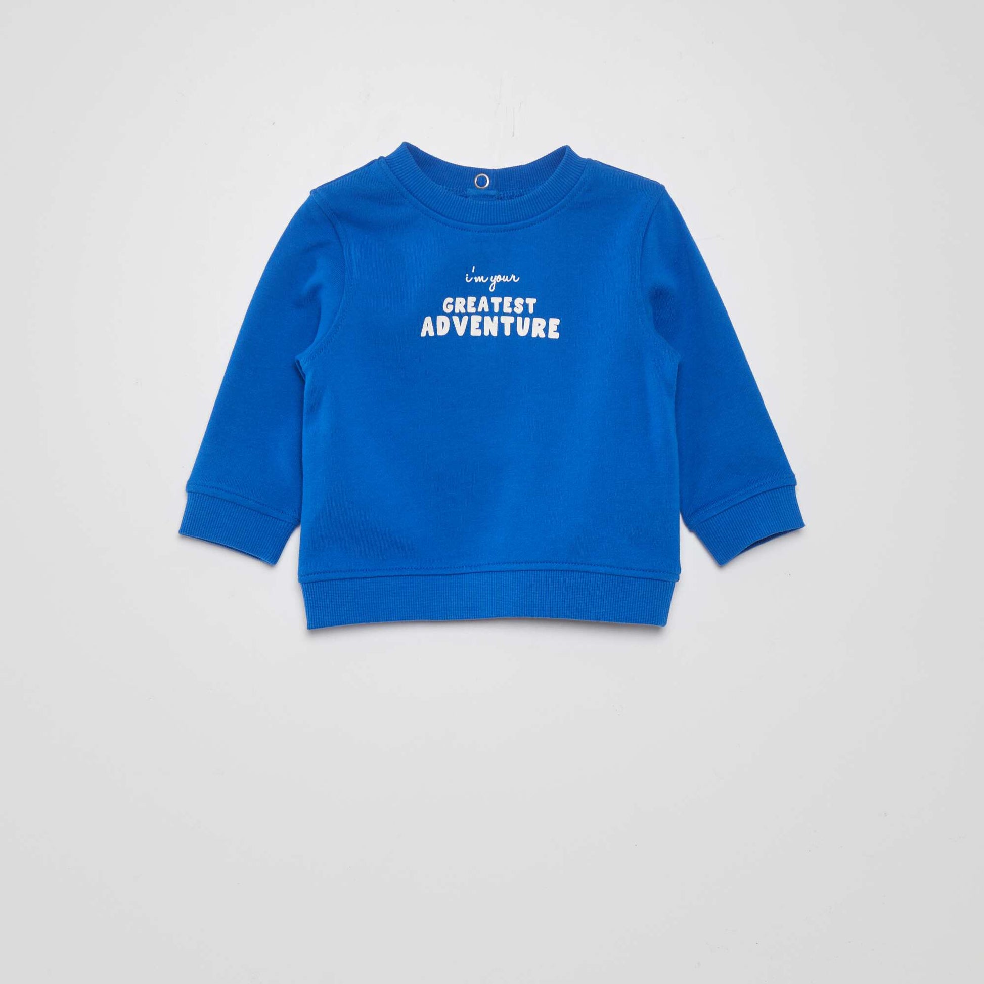 Sweat en molleton fin Bleu électrique