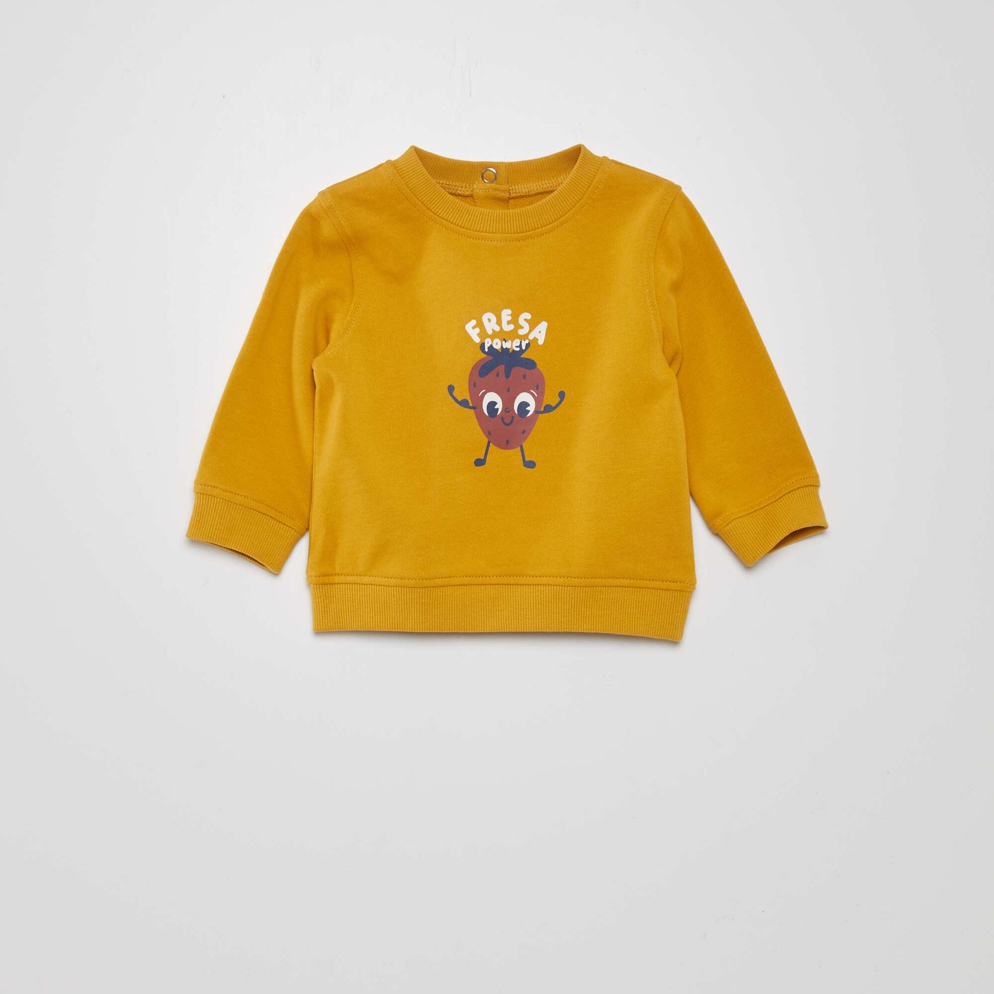 Sweat en molleton fin Jaune