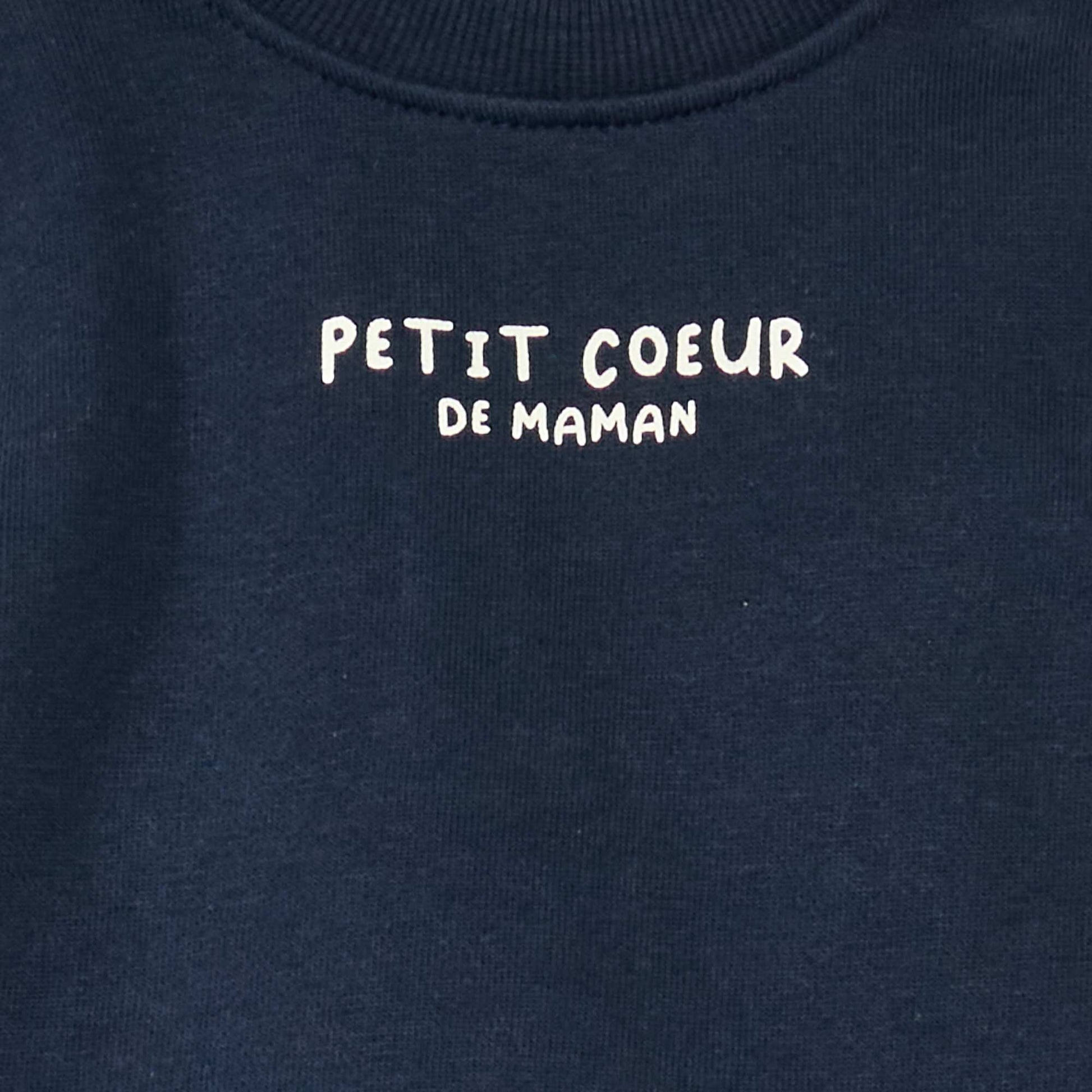 Sweat en molleton fin Bleu marine