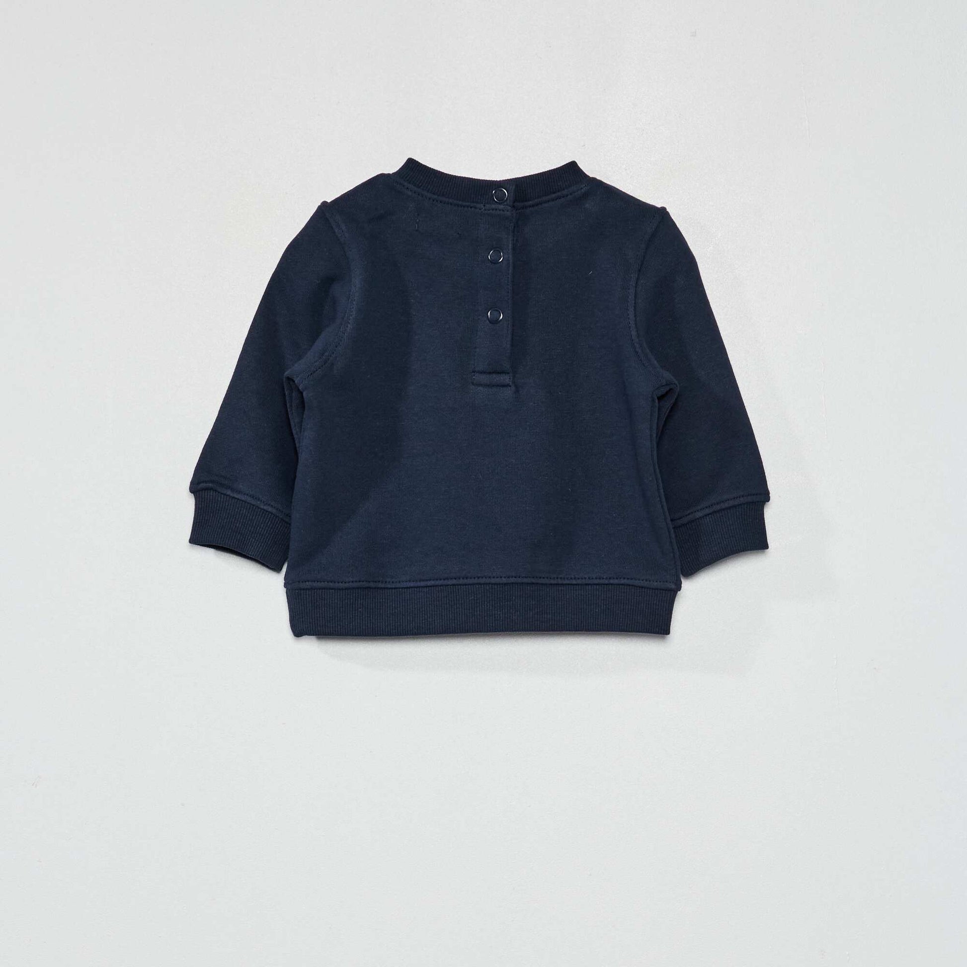 Sweat en molleton fin Bleu marine