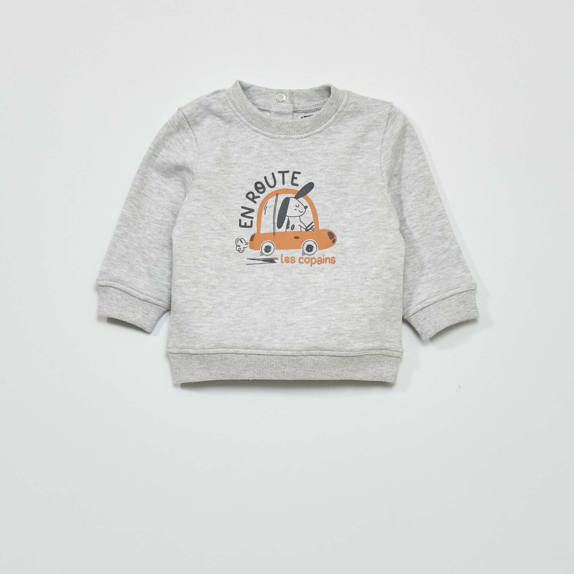 Sweat en molleton fin Gris