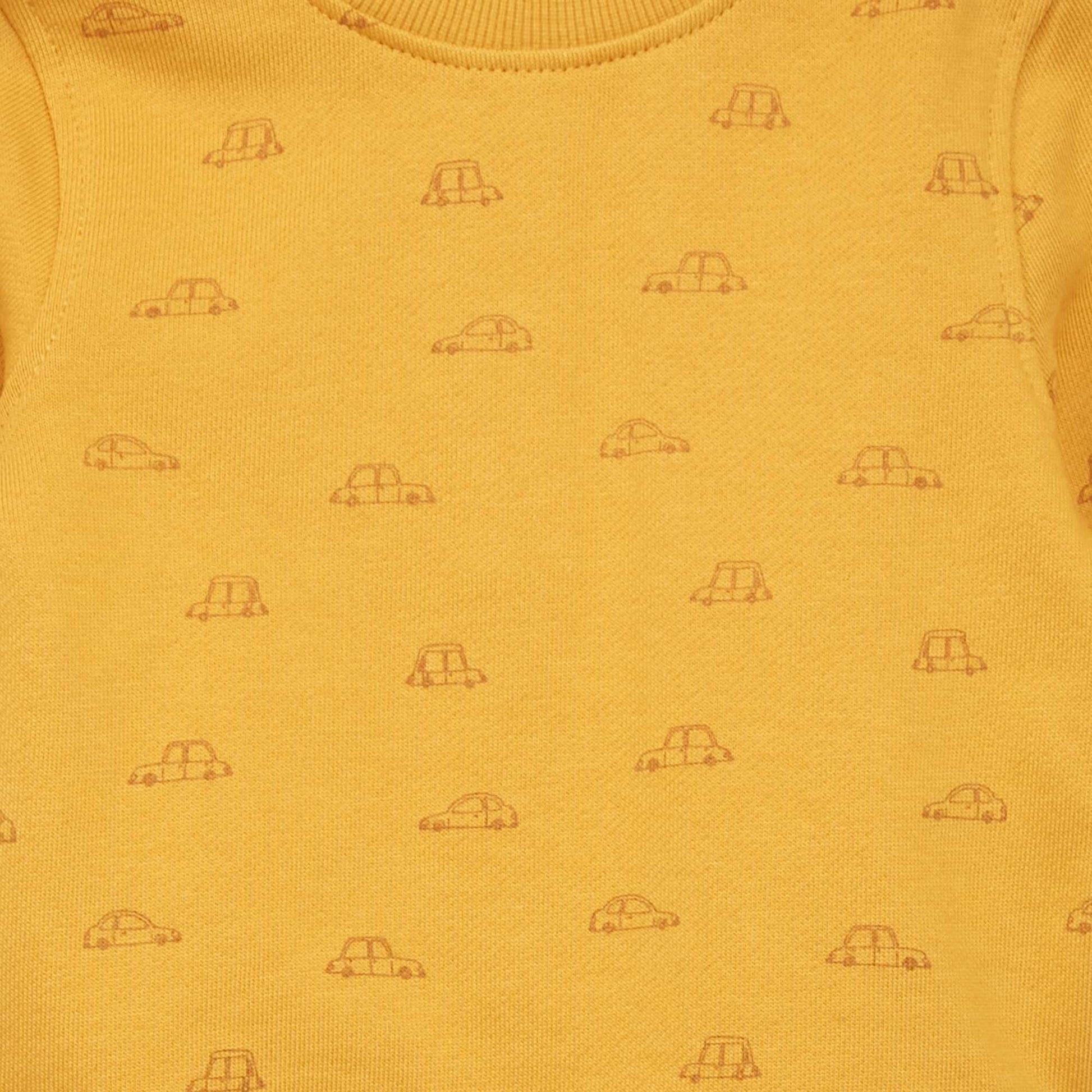 Sweat en molleton fin Jaune moutarde