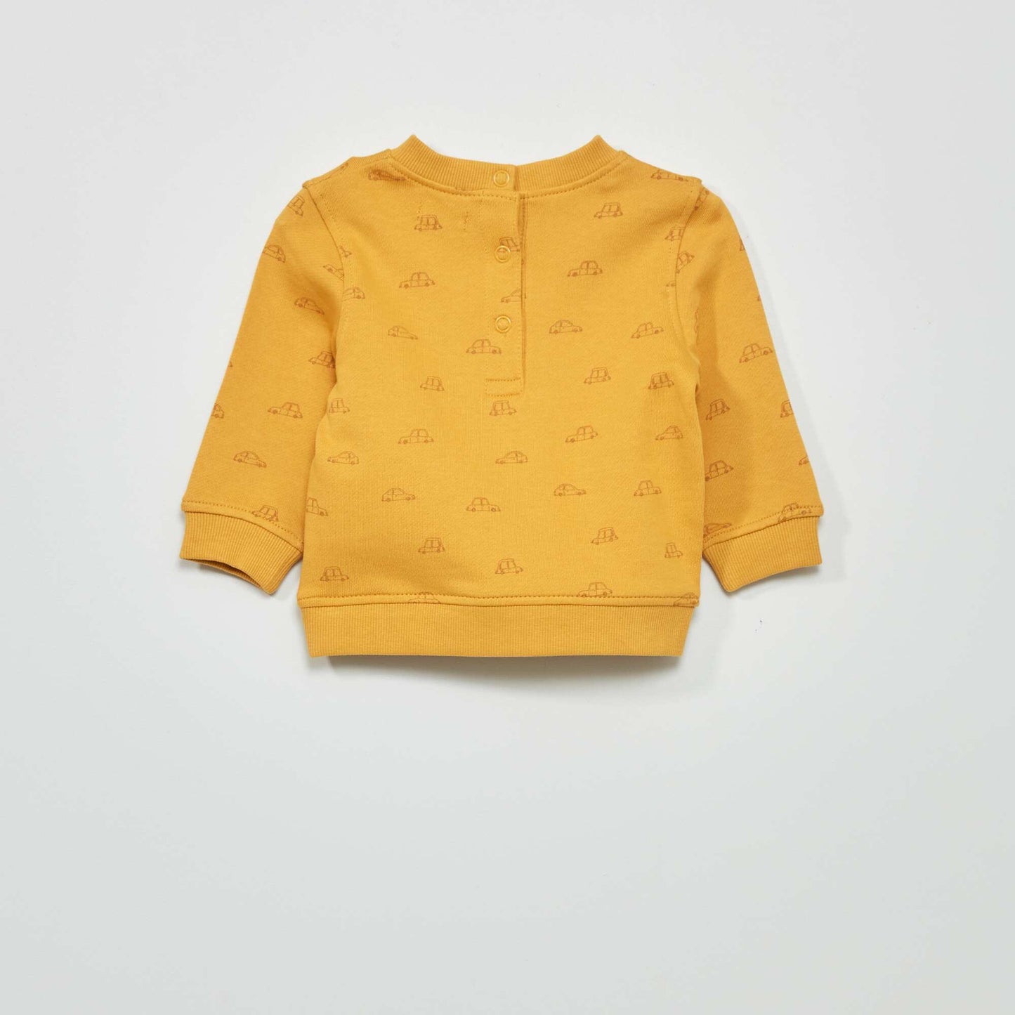 Sweat en molleton fin Jaune moutarde