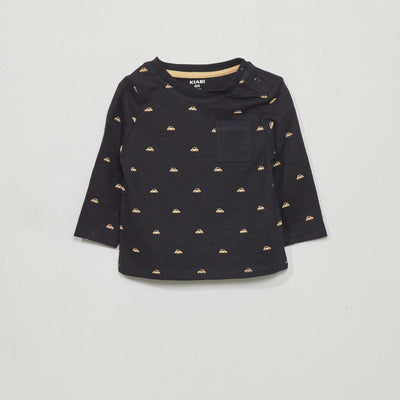 T-shirt en jersey avec imprim Bleu marine