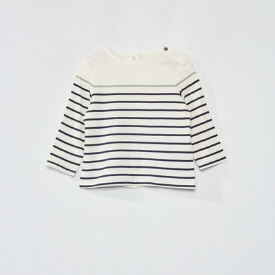T-shirt manches longues en coton Blanc