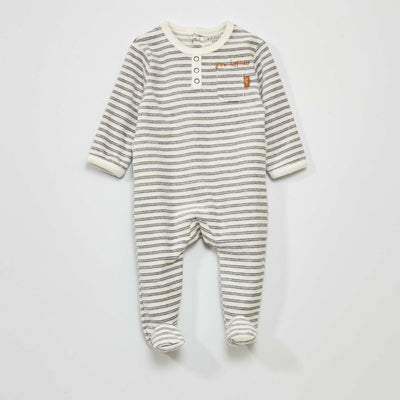 Pyjama dors-bien en velours Blanc