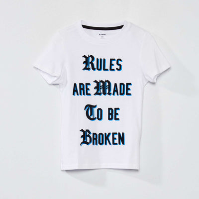 Tee-shirt imprim Blanc