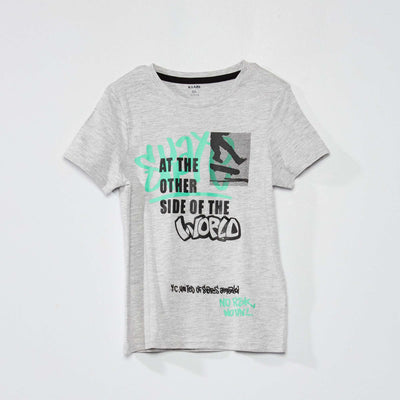 Tee-shirt imprim Gris