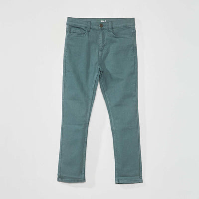 Jean slim 5 poches Bleu vert