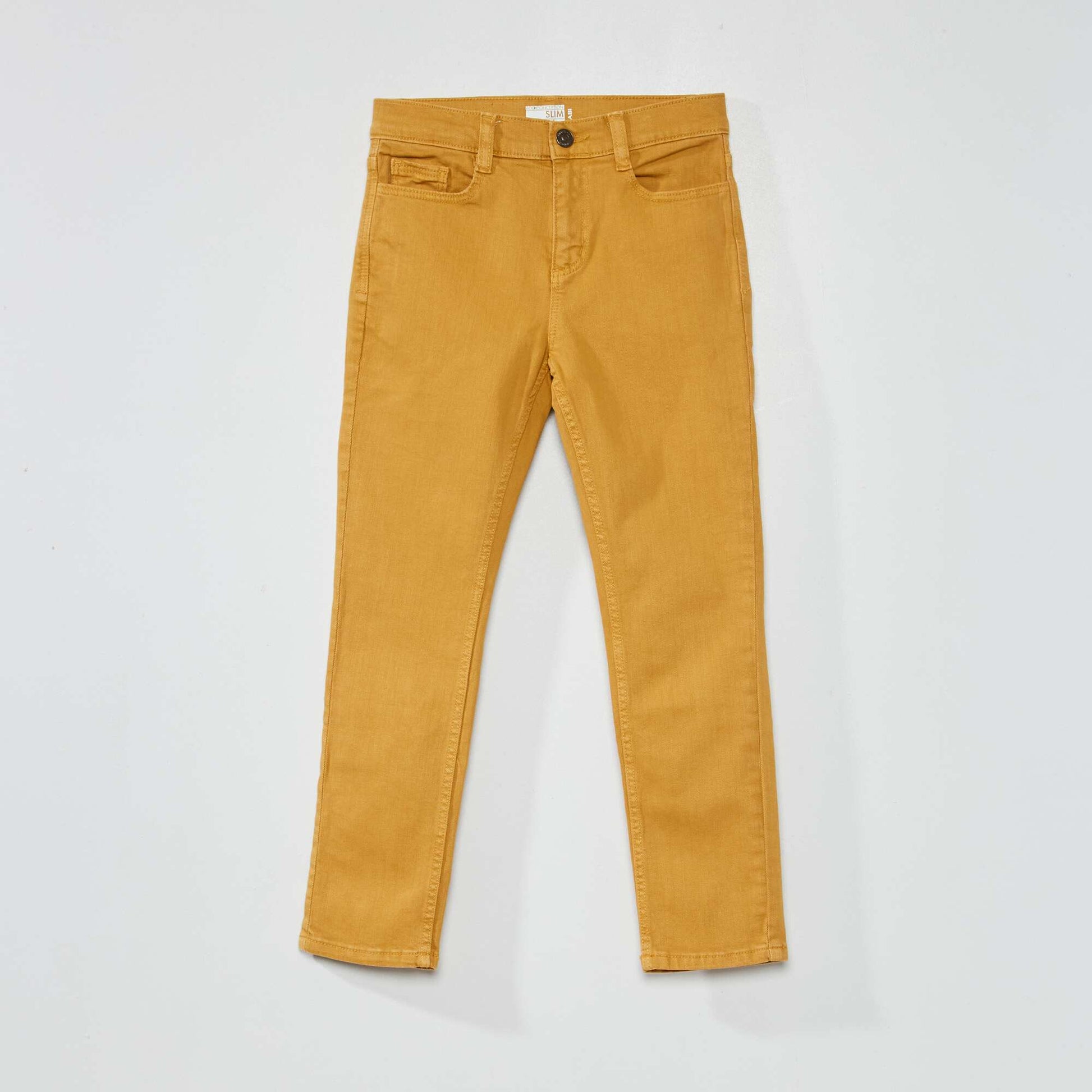 Jean slim 5 poches Beige
