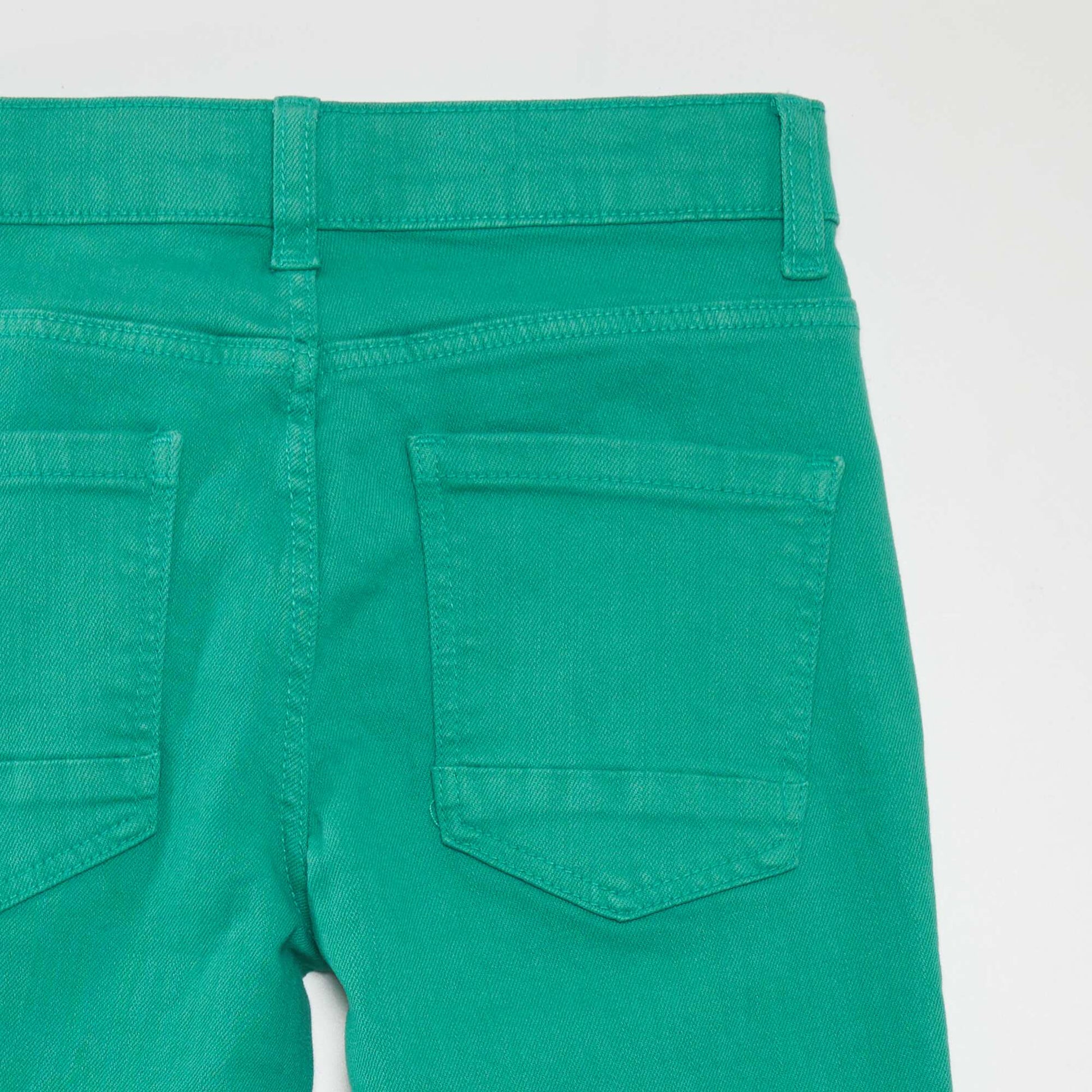 Jean slim 5 poches Vert