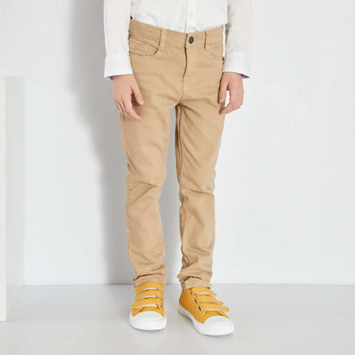 Jean slim 5 poches Beige