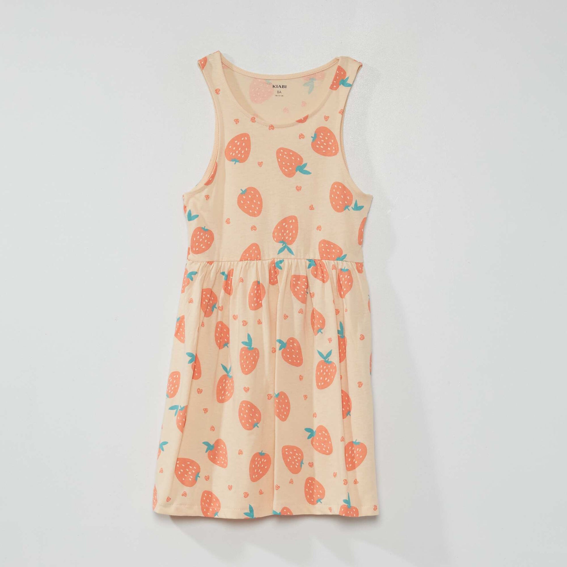 Robe sans manches motifs Rose