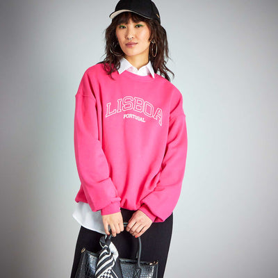 Sweat oversize en molleton ROSE