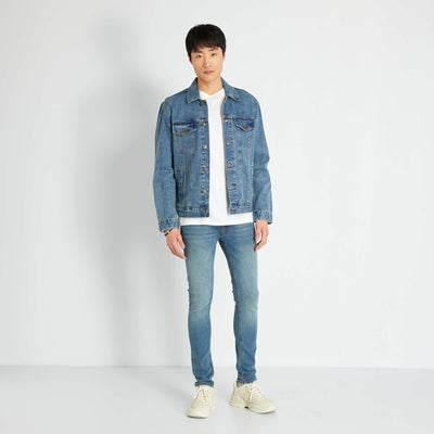 Jean skinny stretch - 5 poches stone used