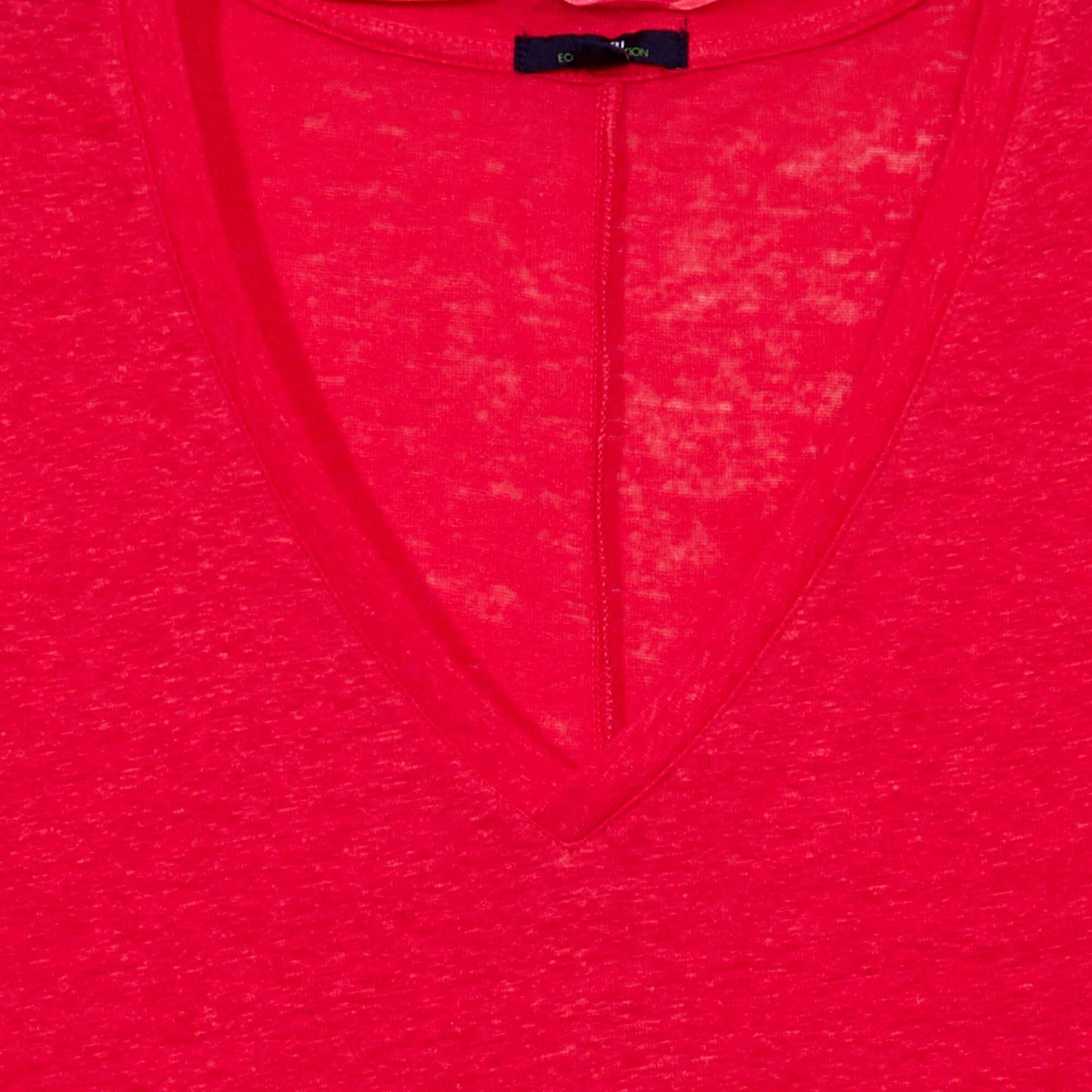 T-shirt en lin uni rose azal e