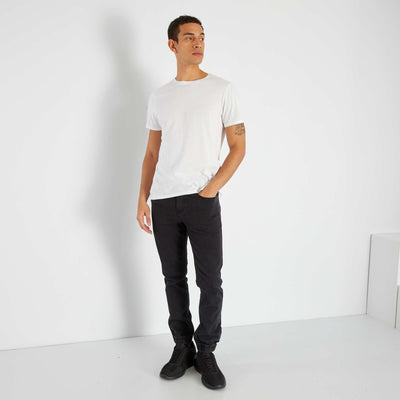 Jean Jogger taille lastiqu e Gris noir
