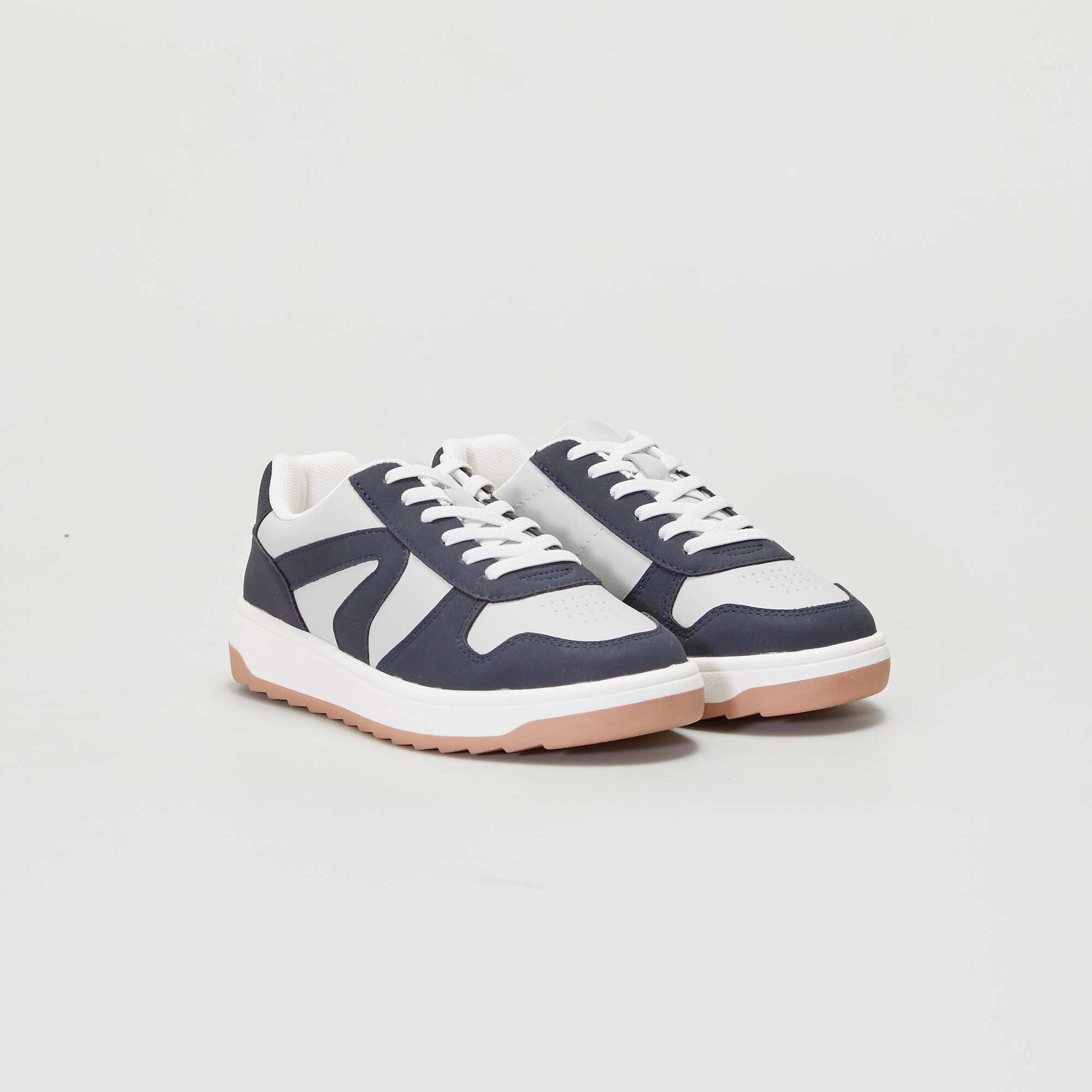 Baskets basses tricolore - Mixtes Bleu
