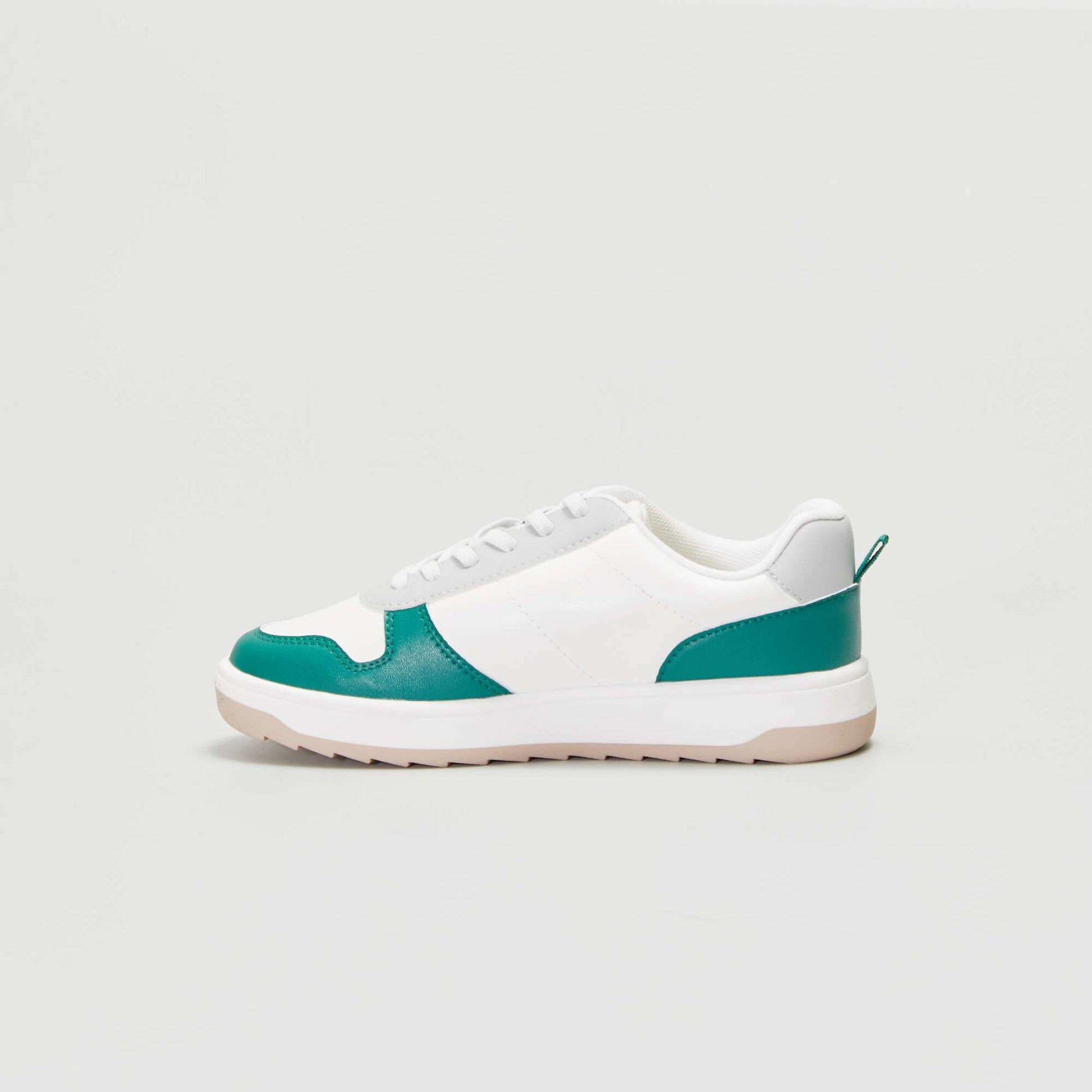 Baskets basses tricolore - Mixtes Blanc/vert